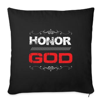 Bible Honoring God - Sofa pillowcase 17,3'' x 17,3'' (45 x 45 cm) - black - Front