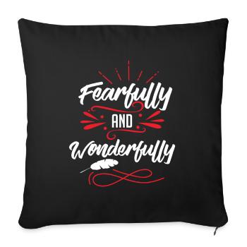 Bible Proverb Verses - Sofa pillowcase 17,3'' x 17,3'' (45 x 45 cm) - black - Front