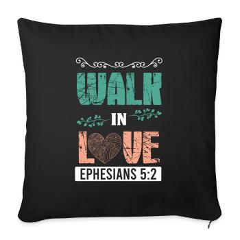 Dear Proverb Bible Verse - Sofa pillowcase 17,3'' x 17,3'' (45 x 45 cm) - black - Front