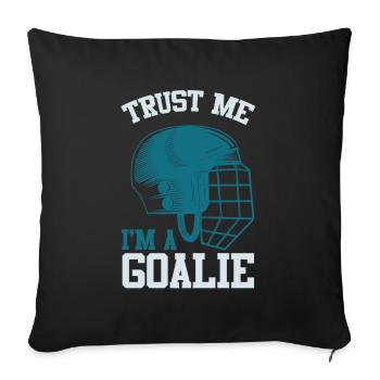 Ice Hockey Slogan - Sofa pillowcase 17,3'' x 17,3'' (45 x 45 cm) - black - Front