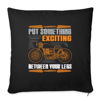 Motorcycle Cool Saying - Sofa pillowcase 17,3'' x 17,3'' (45 x 45 cm) - black - Front