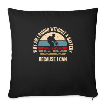 Conception de descente amusante en VTT pour les fans de VTT - Housse de coussin décorative 45 x 45 cm - noir - Devant