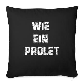 Prolet: Edles Schlager-Design für Trendsetter - Sofakissenbezug 45 x 45 cm - Schwarz - Vorne