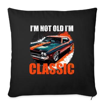 Je ne suis pas vieux, je suis un classique - Housse de coussin décorative 45 x 45 cm - noir - Devant