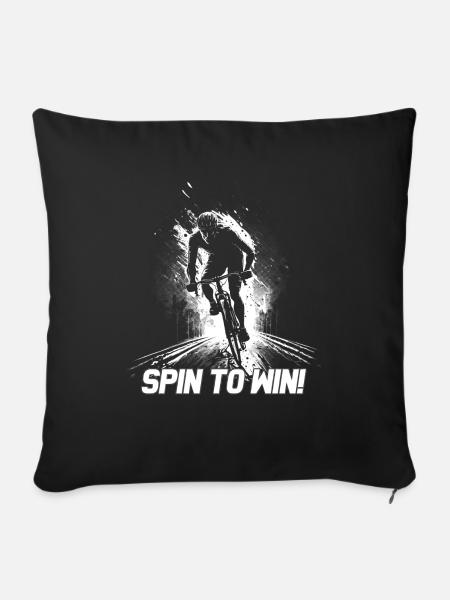 Spin to Win! - Sofakissenbezug 45 x 45 cm - Schwarz