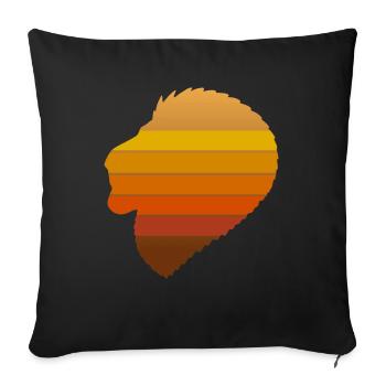 Fond profil N°3 - Housse de coussin décorative 45 x 45 cm - noir - Devant