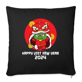 Vietnamesisches Neujahr Drache Vietnam I Geschenk - Sofakissenbezug 45 x 45 cm - Schwarz - Vorne