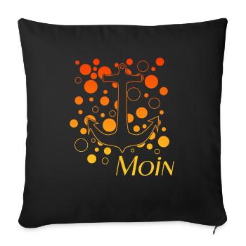 Anker - Moin - Hamburg - Sofakissenbezug 45 x 45 cm - Schwarz - Vorne