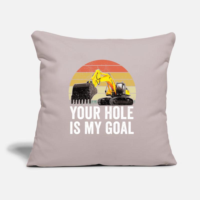 Excavator Driver Construction Worker Excavator Sofa pillowcase 17,3'' x 17,3'' (45 x 45 cm)