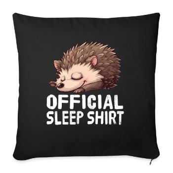 Chemise de nuit officielle Hedgehog - Housse de coussin décorative 45 x 45 cm - noir - Devant