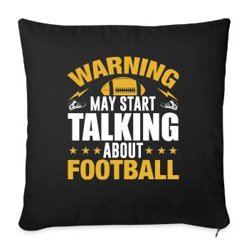 Football américain - Housse de coussin décorative 45 x 45 cm - noir - Devant