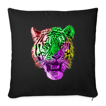 Droits des animaux tigres - Housse de coussin décorative 45 x 45 cm - noir - Devant