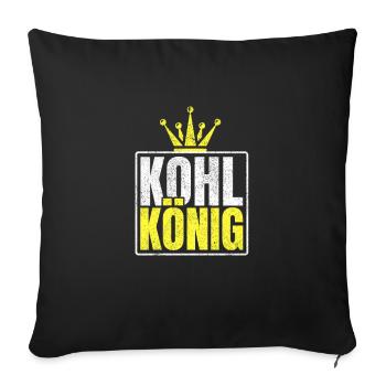 Kohlkönig Grünkohl Geschenk - Sofakissenbezug 45 x 45 cm - Schwarz - Vorne