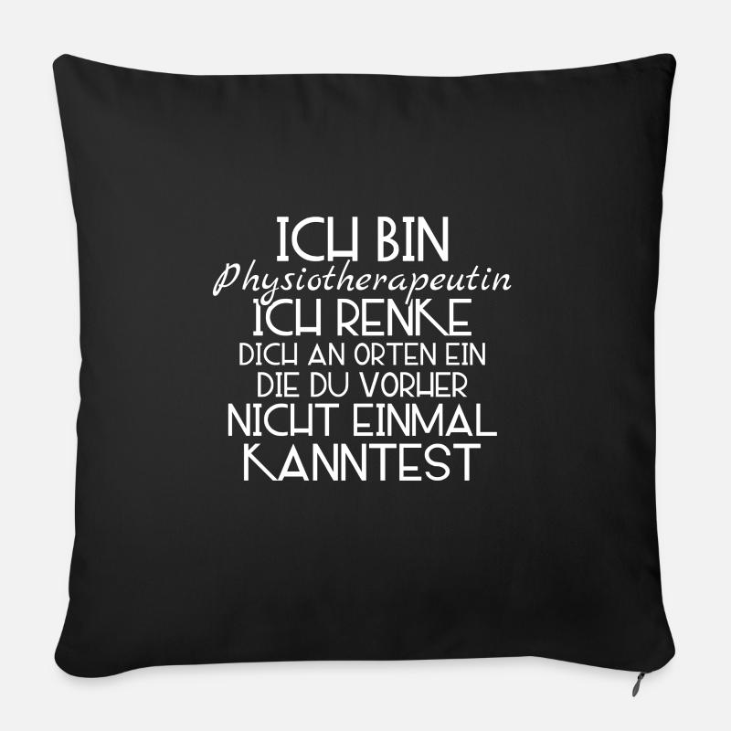 Physiotherapeutin Geschenk - Sofakissenbezug 45 x 45 cm - Schwarz