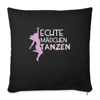 Mädchen Tanzen - Sofakissenbezug 45 x 45 cm - Schwarz - Vorne