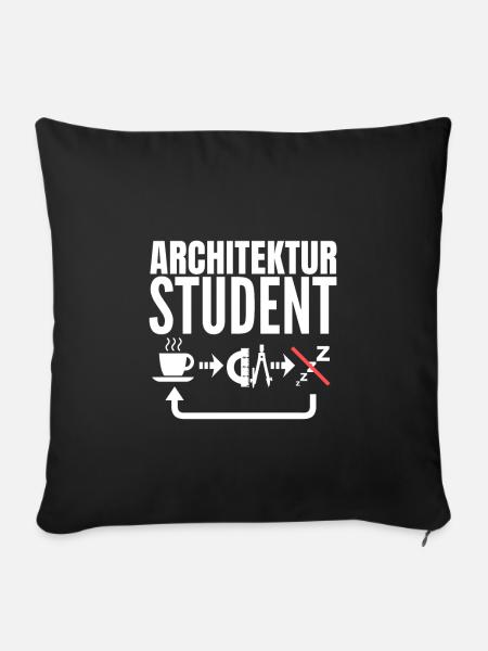 Architektur Student Geschenk - Sofakissenbezug 45 x 45 cm - Schwarz