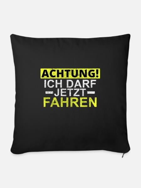 Führerschein bestanden - Sofakissenbezug 45 x 45 cm - Schwarz