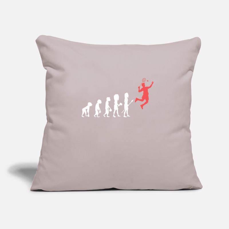 Evolution de l'évolution du badminton Housse de coussin décorative 45 x 45 cm