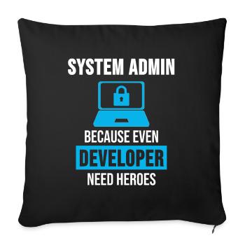 System Admin Administrator Programmieren Geschenk - Sofakissenbezug 45 x 45 cm - Schwarz - Vorne