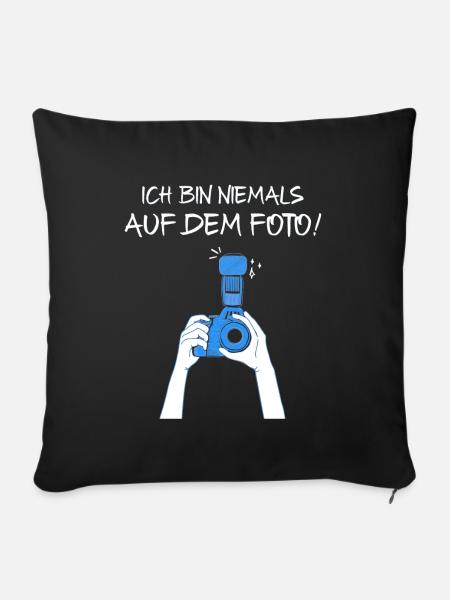 Fotograf Kamera Fotografie Fotografieren Geschenk - Sofakissenbezug 45 x 45 cm - Schwarz