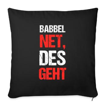 Hessen Hessisch Frankfurt am Main Dialekt Geschenk - Sofakissenbezug 45 x 45 cm - Schwarz - Vorne
