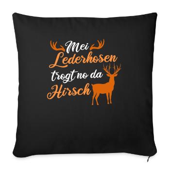 Mei Lederhosen Bavaria Dialect Gift - Sofa pillowcase 17,3'' x 17,3'' (45 x 45 cm) - black - Front