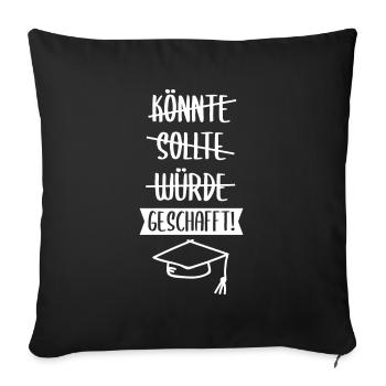 Masterabschluss Master Abschluss Student Geschenk - Sofakissenbezug 45 x 45 cm - Schwarz - Vorne