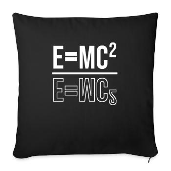 Emc2 Physics Phyic Professors Gift Student - Housse de coussin décorative 45 x 45 cm - noir - Devant