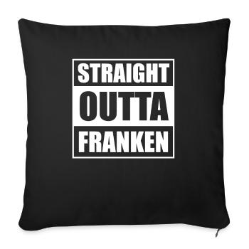 Franke Franken Fränkisch Oberbayern Papa Geschenk - Sofakissenbezug 45 x 45 cm - Schwarz - Vorne