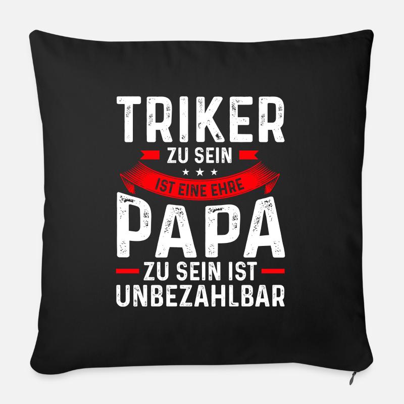 Trike Triker Dreirad Geschenk - Sofakissenbezug 45 x 45 cm - Schwarz