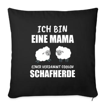 Schaf Schafe Hirte Geschenk - Sofakissenbezug 45 x 45 cm - Schwarz - Vorne