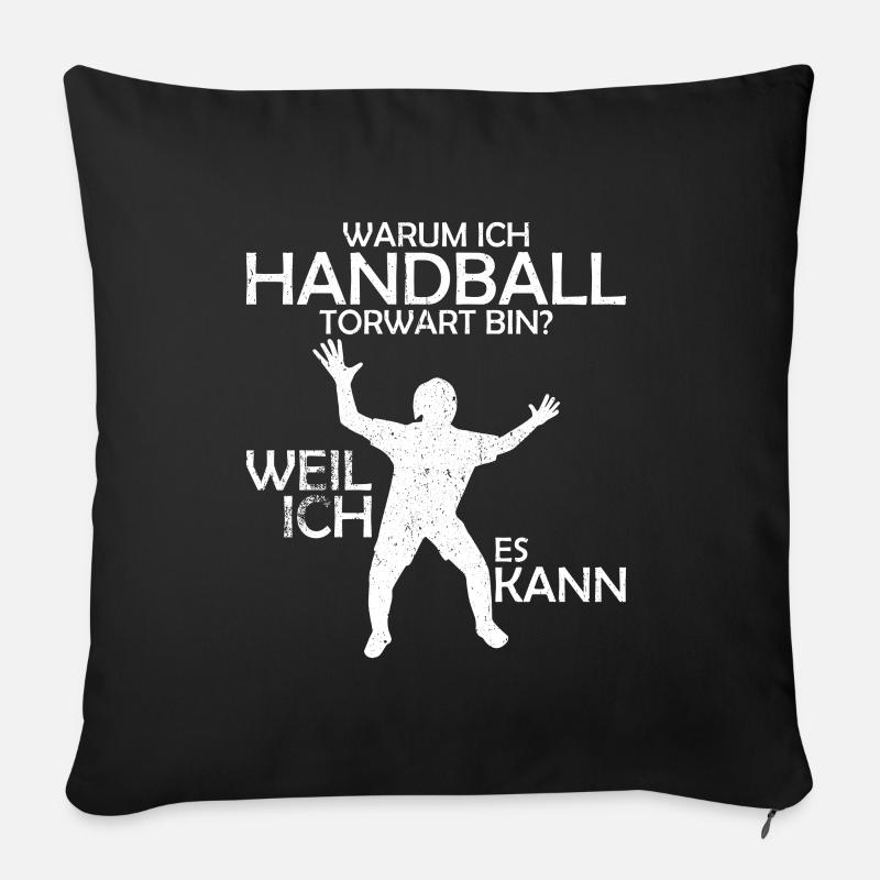 Handballtorwart Handball Torhüter Geschenkidee - Sofakissenbezug 45 x 45 cm - Schwarz
