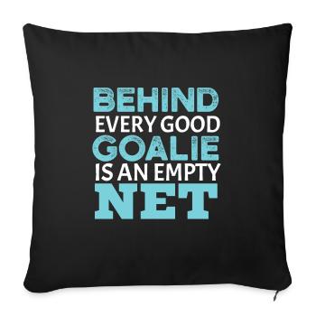 Hockey goalie goalie hockey gift funny - Sofa pillowcase 17,3'' x 17,3'' (45 x 45 cm) - black - Front