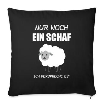 Schaf Schafe Hirte Geschenk & Bauern - Sofakissenbezug 45 x 45 cm - Schwarz - Vorne