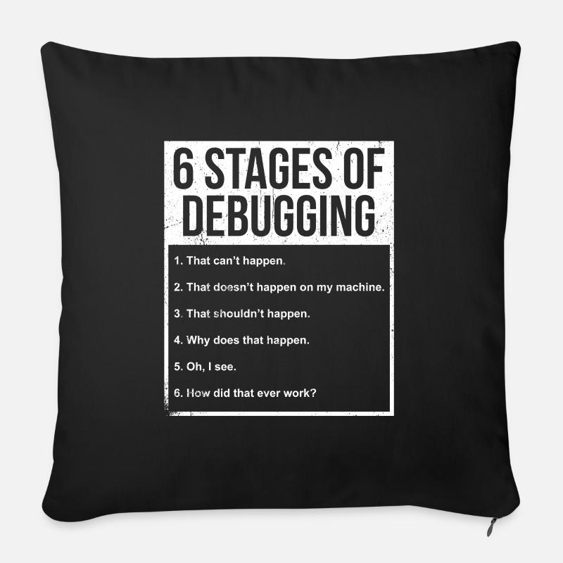Programmierer Lustige Geschenkidee - Sofakissenbezug 45 x 45 cm - Schwarz