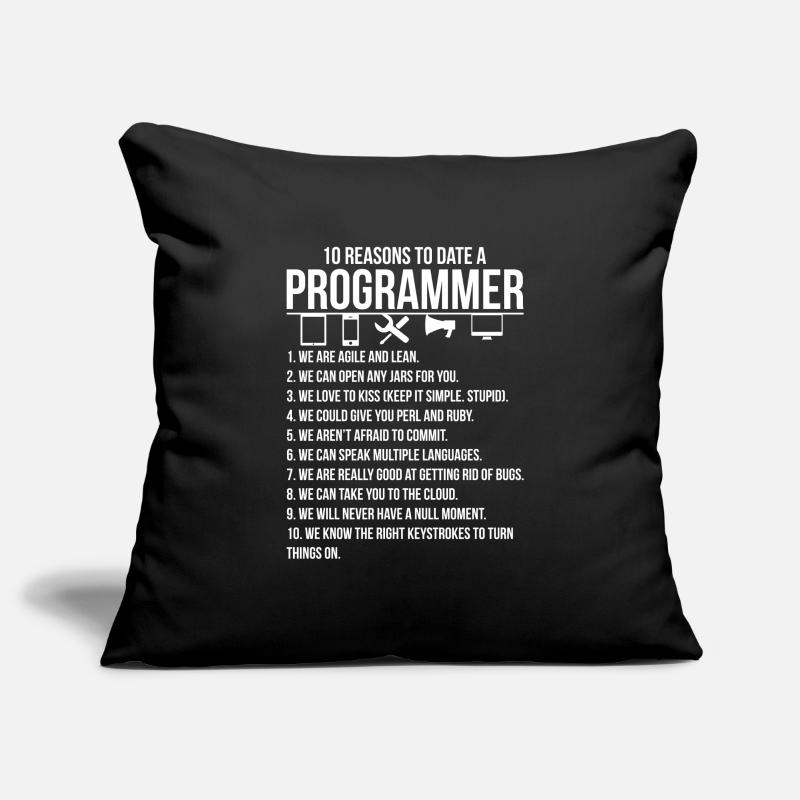 Programmeur de développeurs Coder Cadeau Housse de coussin décorative 45 x 45 cm