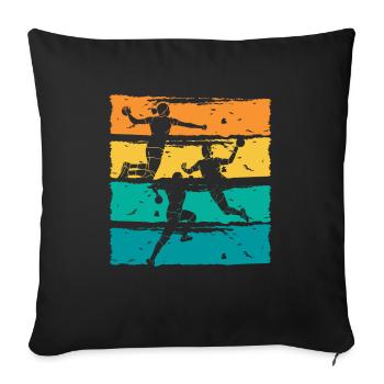 Handball handball player gift idea - Sofa pillowcase 17,3'' x 17,3'' (45 x 45 cm) - black - Front