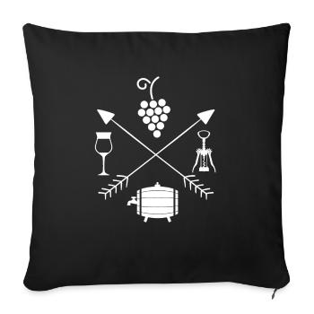 Winegrower Weinbauer Weinhauer Gift Winzer Wein Ro - Sofa pillowcase 17,3'' x 17,3'' (45 x 45 cm) - black - Front