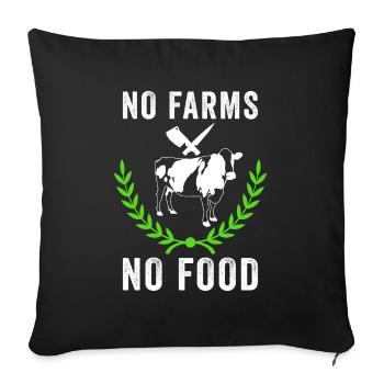 Lustiges Geschenk vom Bauern - Sofakissenbezug 45 x 45 cm - Schwarz - Vorne