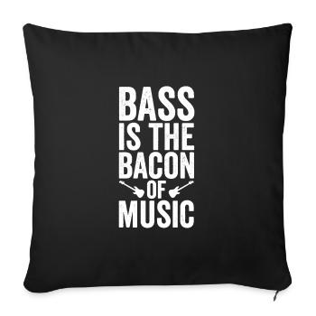 Bassist Geschenkidee - Sofakissenbezug 45 x 45 cm - Schwarz - Vorne