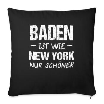 Baden Badener Baden-Württemberg Geschenk - Sofakissenbezug 45 x 45 cm - Schwarz - Vorne