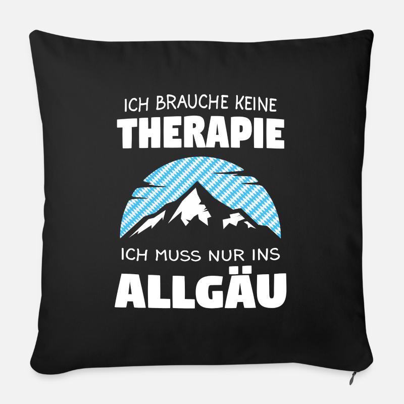 Allgäu Allgäuer Bayern Geschenk - Sofakissenbezug 45 x 45 cm - Schwarz