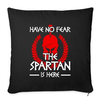 Sparta Warrior Spartan Spartan Gift - Housse de coussin décorative 45 x 45 cm - noir - Devant