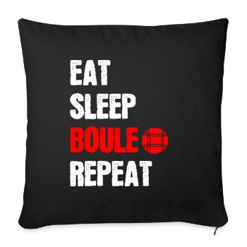 Petanque petanque petanque bowls gift - Sofa pillowcase 17,3'' x 17,3'' (45 x 45 cm) - black - Front