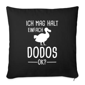 Dodo Dodos Ausgestorbener Vogel Geschenk - Sofakissenbezug 45 x 45 cm - Schwarz - Vorne