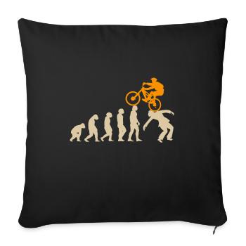 MTB mountain bikers - Sofa pillowcase 17,3'' x 17,3'' (45 x 45 cm) - black - Front