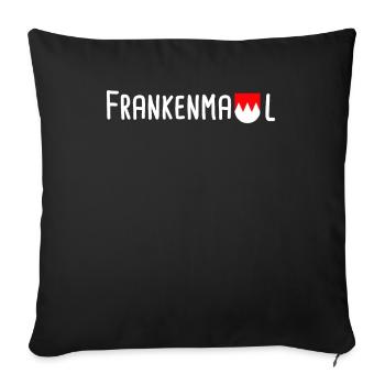Franken Madl Franke Fränkisch Geschenk - Sofakissenbezug 45 x 45 cm - Schwarz - Vorne