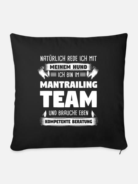 Mantrailing Mantrailer Hundesport Geschenk - Sofakissenbezug 45 x 45 cm - Schwarz