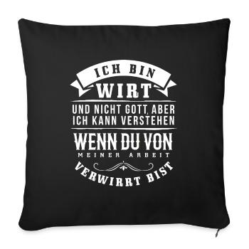 Wirt Wirte Betriebswirt Geschenk - Sofakissenbezug 45 x 45 cm - Schwarz - Vorne