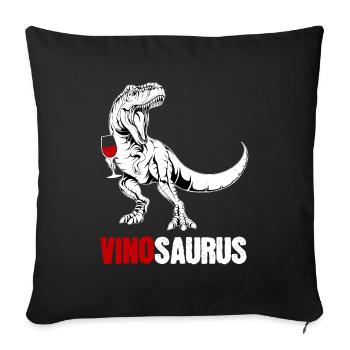 Vinosaurus Wine Dinosaur Gift - Sofa pillowcase 17,3'' x 17,3'' (45 x 45 cm) - black - Front